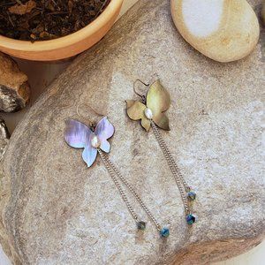 Beautiful Butterfly Dangling Earrings